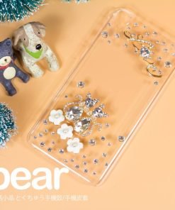 水鑽手機殼-貼鑽手機殼 小貓愛人