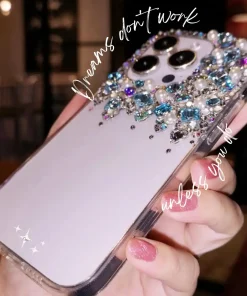 客製化訂製水鑽手機殼-藍海之淚(DCR00001)