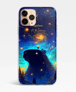 星夜卡皮巴拉水豚手機殼設計款客製化訂製cute075