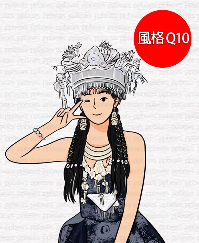 Q版-類寫實照片卡通化似顏繪Q版可愛風格 Q10
